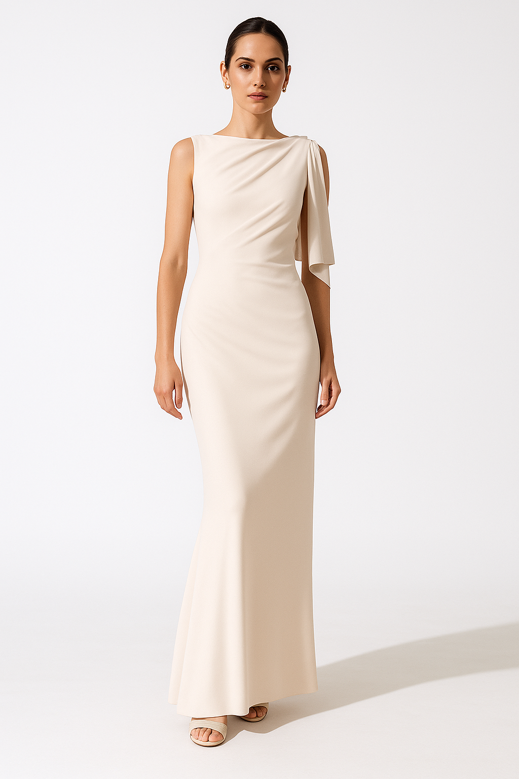 Tie Shoulder Sleeveless Maxi Dress