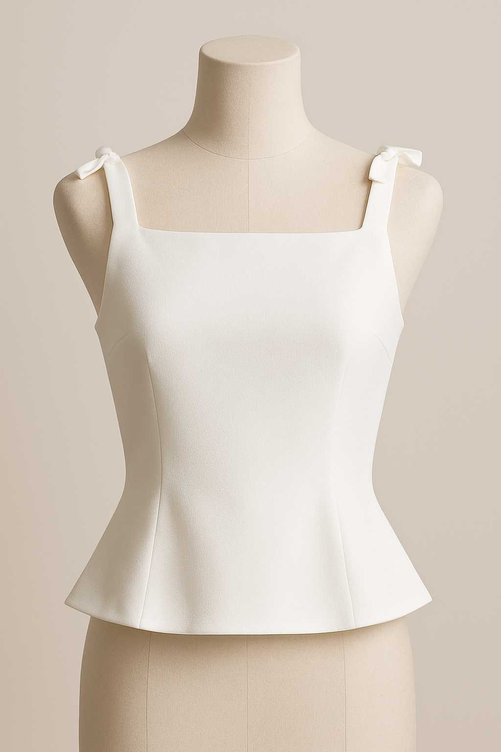 Solid Bow Cropped Top