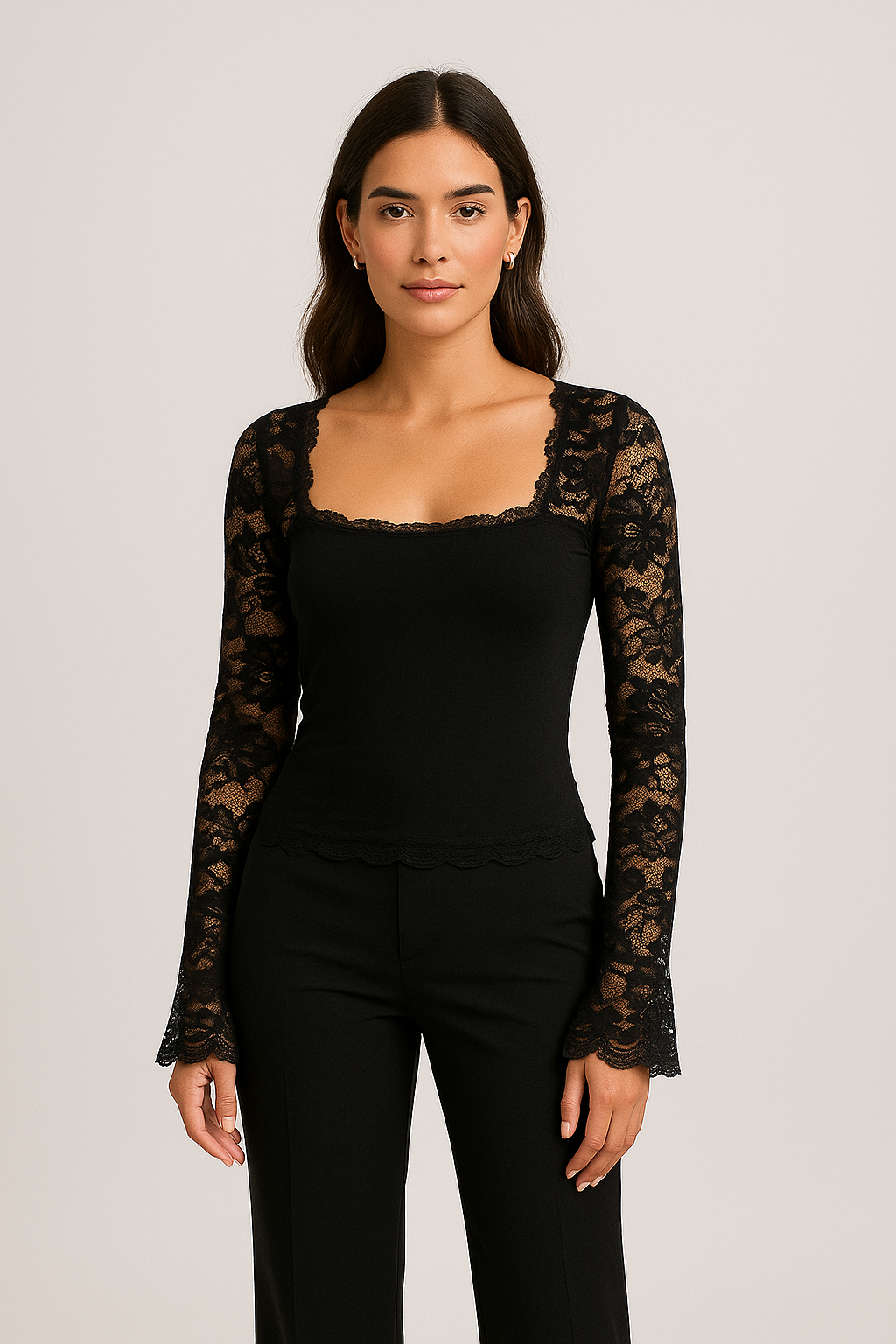 Women  Print Long Sleeve Crop T-Shirt