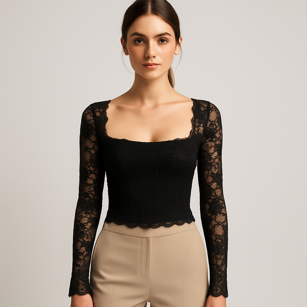 Women  Print Long Sleeve Crop T-Shirt