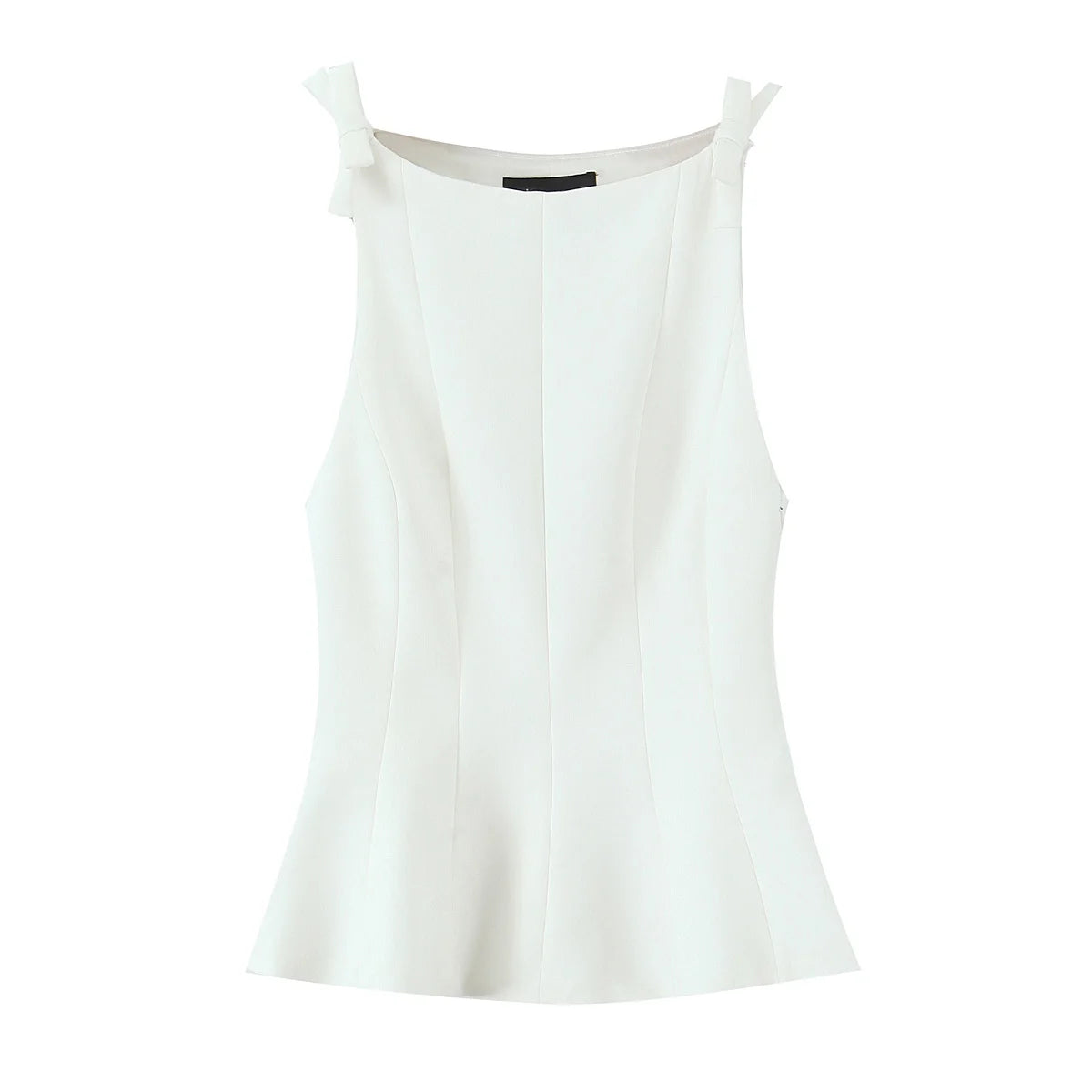 Solid Bow Cropped Top